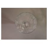 Vintage Crystal Draped Stemware Barware Wine Glasses Set of 8