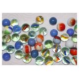 Vintage Marble Collection…27 Red-White-Blue Milk-Glass RWB Cat-Eye Vitro Swirl Etc