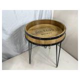 New Bourbon Barrel Plant Stand / Side Table