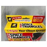 New Pack of 18 Ruby Space Triangles For Closet Organization