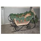 VintageWicker  Santa Sleigh