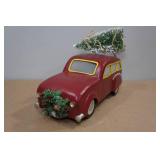 Decorative Tin Car with Tree