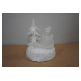 Light Up Snowman & Penguin Glass Table Décor