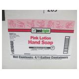 NEW Maintex Just Right Pink Lotion Hand Soap 128-fl oz Almond Hand Soap (Case of 4)