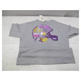 NEW Pair of WOMENS Short Sleeve Minnesota Vikings T-Shirts - Gray and Purple - MEDIUM