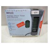 NEW Woods Outdoor Holiday Décor Timer With Remote