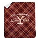 NEW Yellowstone Silk Touch Sherpa Reverse Throw, 60" x 70" - Yellowstone Tartan