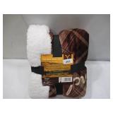 NEW Yellowstone Silk Touch Sherpa Reverse Throw, 60" x 70" - Yellowstone Tartan