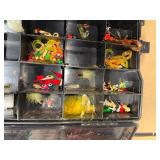 TACKLE BOX WITH MANY LURES HOOKS WEIGHTS AND FLYS