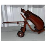 Mini Wood Golf Bag Caddy Clubs