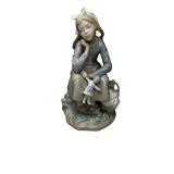 Lladro Figurine “Girl with Ducks” #01004914 - Hand-Painted Porcelain Spain