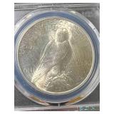 1934 US PEACE SILVER DOLLAR PCGS UNC DETAIL