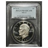 1971-S Eisenhower Silver Dollar Proof PCGS PR69 Deep Cameo