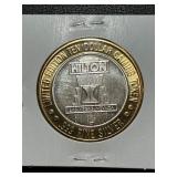 .999 Fine Silver $10 Dollar Gaming Token Hilton Starlight Express