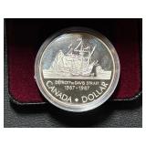 1987 Canada Silver Dollar Detroit De Davis Strait