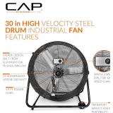 CAP Barbell 30" High Velocity Heavy Duty Floor Fan