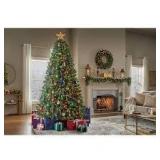 Home Accents Holiday 7.5 ft. Pre-Lit LED Wesley Pine Artificial Christmas Tree T7  Customer Returns See Pictures