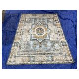 Machine Washable Rug Vintage Design Area Rugs with Non Slip Rugs for Living Room Bedroom Carpet Stain Resistant