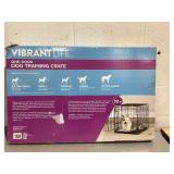 Vibrant Life, Single-Door Folding Dog Crate with Divider, Medium, 30"