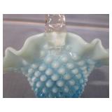 Fenton Moonstone Pitcher, Opalescent Basket