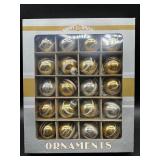 SHINY BRITE Glass Ornaments Box - Silver and Gold - MIB - #1