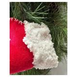 Delightful LARGE Handcrafted EVERGREEN Santa Gnome Topiary