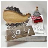 ASSORTED HOLIDAY DECOR including Studio Nova by MIKASA and WOODEN Sleigh Platter