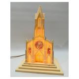 MID CENTURY VINTAGE Lighted Celluloid Church