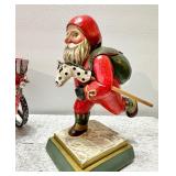 LEO R. SMITH Santa Figure and Mini Decorative Pushcart #2