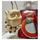 Assorted ORNAMENTS including Victorian Style Santas and more!