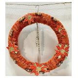 VINTAGE CHENILLE Mini Wreath and Glitter Sleigh