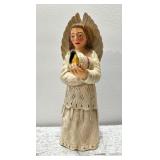 LEO R. SMITH Angel of Warmth Figurine and RUSTIC Dear Santa Sign