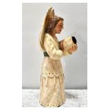 LEO R. SMITH Angel of Warmth Figurine and RUSTIC Dear Santa Sign