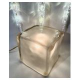 Soft Glow LIGHTED GLASS Ice Block and Blinking Icicle STRING LIGHTS