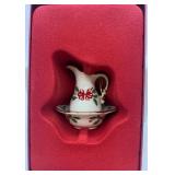 LENOX Holiday "Pitcher and Bowl" Ornament,  NIB