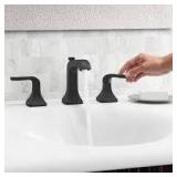 KOHLER Rubicon 8 in. Widespread 2-Handle Bathroom Faucet in Matte Black (Valve Included)  Customer Returns See Pictures