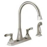 Delta Everly 2-Handle Standard Kitchen Faucet with Spray in Stainless Customer Returns See Pictures