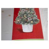 24" Lighted Mini Decorated Christmas Tree with Holly and Berries - Indoor Use Only