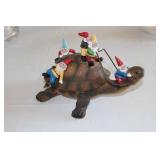 Collectible Garden Gnome on Turtle Figurine