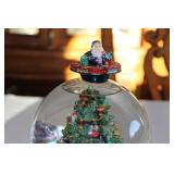 Musical Christmas Snow Globe with Santa and Christmas Tree