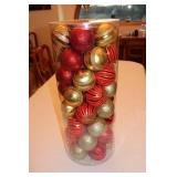 50 Count Shatterproof Ornaments in Red, Gold, and Glitter Finish