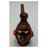 RARE Figural Terracotta Pipe 3 1/2""