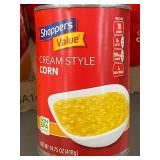 Set of 12 Shoppers Value Cream Style Corn Cans - 14.75 oz Each