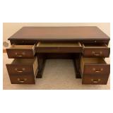 Indiana Desk Co. Executive Desk (BRING SCREW GUN FOR DISASSEMBLY) MUST BRING HELP TO LOAD 60" L x 30" W x 30" H