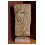 Mario Fernandez Resin Eagle Sculpture On Base Or Wall Hanging 27 3/4" x 11 1/2"