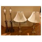 Group Of Misc. Brass Lamps