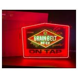 Grain Belt Beer tin / neon sign, NIB