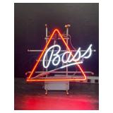 Bass Ale with neon triangle logo