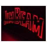 Jim Beam plate glass light up