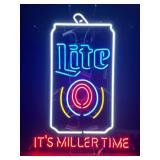 Miller Lite beer can neon